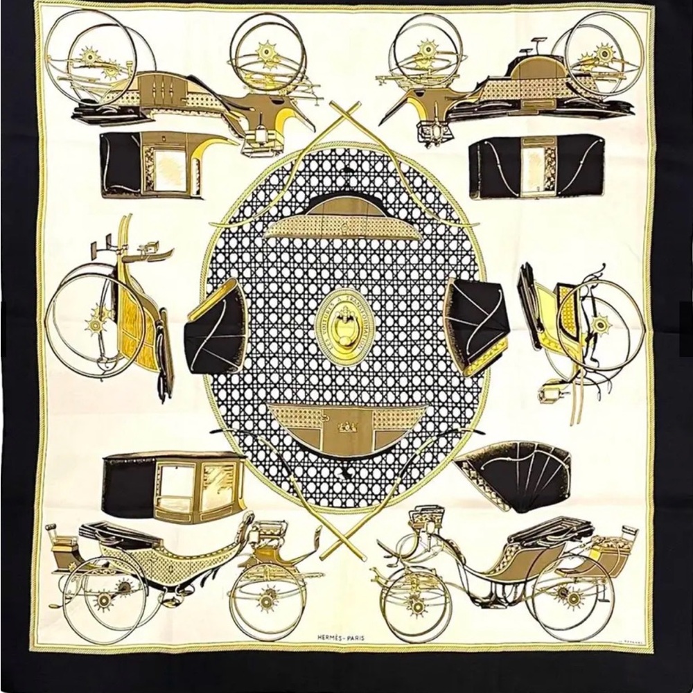 Hermès Paris Carriage Print Scarf